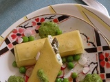 Canelloni burrata et asperges , salsa verde et petits légumes de printemps