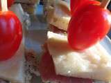 Mini -sandwich de foccacia au jambon de Parme