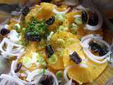 Salade d'oranges aux cébettes et olives noires