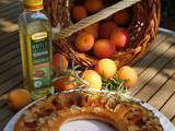 Financier abricots , huile olive et romarin