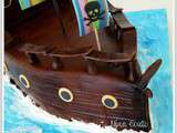 Gâteau bateau pirate, anniversaire enfant - Nîmes