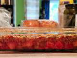 Croustade pommes, fraises et rhubarbe