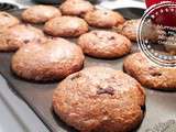 Muffins au son, fruits séchés et chocolat