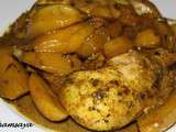 Tajine poulet et pommes de terre