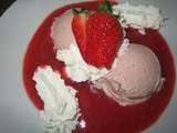 Parfait glace aux fraises