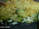 Crumble de courgettes au gorgonzola