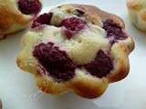 Muffins philadelphia, framboises et pépites de chocolat