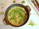 Omelette au cresson et oignons nouveaux