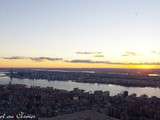 New-York au coucher du soleil, depuis le haut de l’Empire State Building