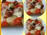Pizza chipolata-courgette-mozza