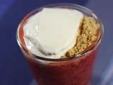 Compotée de rhubarbe, fraises & yaourt au lait concentré