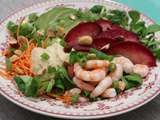 Salade Nectavigne et crevettes