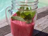 Smoothie framboise, abricot & menthe