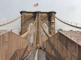 Traversée à pied du Pont de Brooklyn, New-York