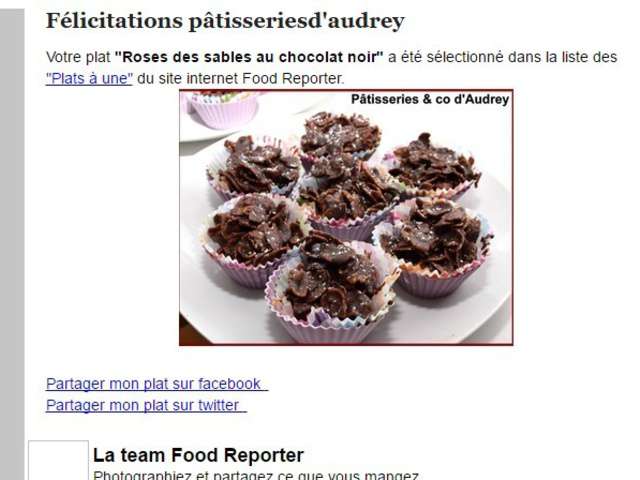 Recettes de Roses des sables et Chocolat noir