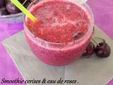 Smoothie cerises & eau de rose