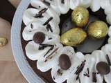 Financier géant au chocolat & sa chantilly pour Pâques
