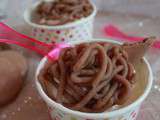Frozen yogurt aux éclats de macarons & vermicelles de marrons. Bataille food #29
