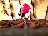 Muffins bicolores chocolat banane compote sans sucre ajouté à la farine complète (possible blanche)