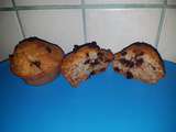 Muffins eau de coco banane pépites de chocolat sans matière grasse sans sucre ajouté, Bataille Food #65