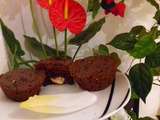 Muffins moelleux chocolat endives coeur chocolat blanc