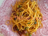 Spaghetti courgettes chorizo