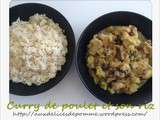 Curry de poulet et son riz
