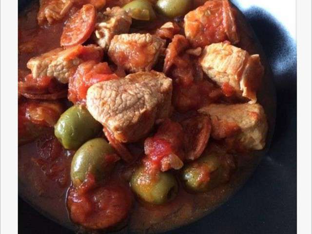 Recettes de Sauté de veau au chorizo de Aux Délices de Pomme