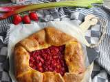 Galette ou Tarte rustique aux fraises & à la rhubarbe (Battle Food #53)