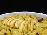 Gratin de macaronis aux pommes et au roquefort