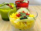 Salade de riz deux couleurs aux tomates confites