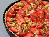 Tarte fraises et pistaches