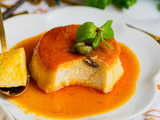 Gâteau de semoule au caramel et raisins secs