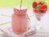 Milk shake aux fraises et bananes