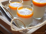 Panna cotta au lait de coco coulis de mangue