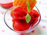 Sorbet aux fraises sans sorbetière facile