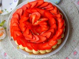 Tarte aux fraises sur sablé breton
