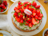Tarte dacquoise amandes aux fraises