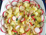 Salade de patate au thon et radis