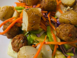 Salade de grenailles et falafels