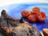 Côte de Porc Noir de Bigorre à la moutarde et ses légumes à l’ail