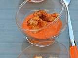 Crème de poivrons - croutons au paprika