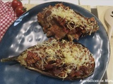 Aubergine farcie au poulet, au Air fryer ou au four