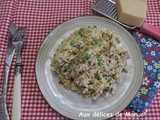 Boulgour aux giroles et petits pois, comme un risotto