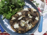 Bruschetta aux champignons forestiers et de Paris à la mozzarella