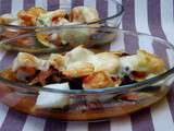 Cabillaud et crevettes à la mozzarella sur lit de courgettes -light