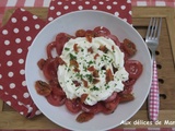 Carpaccio de tomates et chantilly au chèvre frais