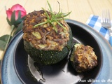Courgette ronde farcie au bœuf, ricotta et flocons d'avoine à l'Air Fryer ou au four