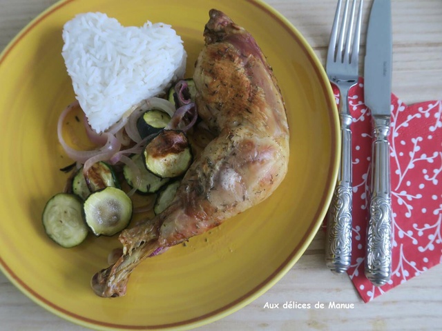 Recettes de Cuisse de poulet et Courgettes