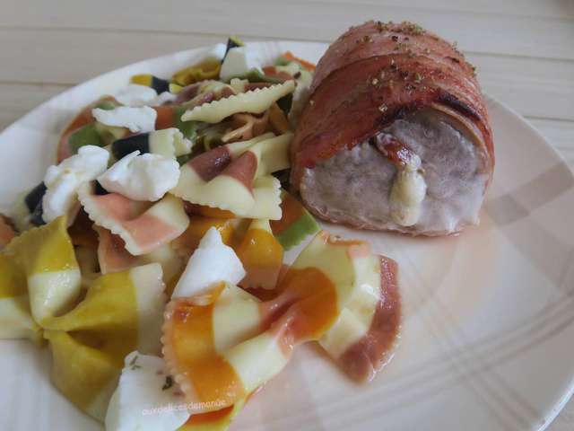 Recette - Filet mignon de porc à la poitrine fumée et mozzarella - Quitoque